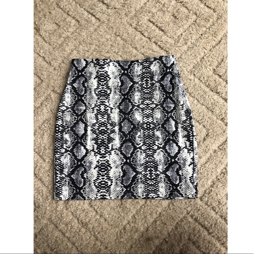 Snakeskin Mini Skirt